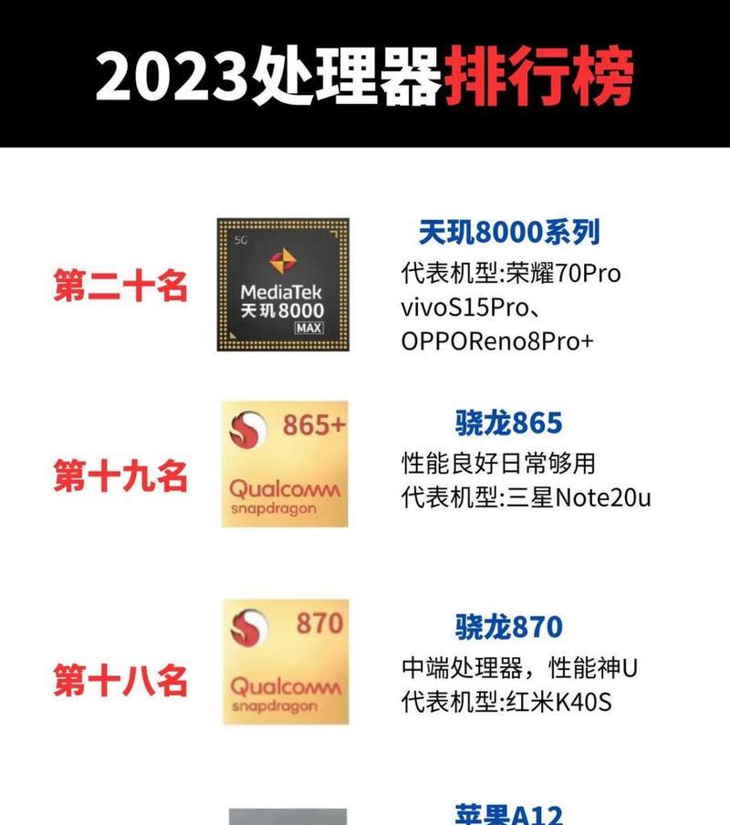 2024年手机处理器性能排行榜是怎样的？如何选择最佳处理器？